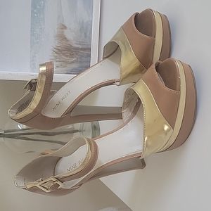 Nine West heels Beige Gold 8M